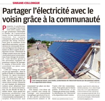 La Provence - Partage d'électricité entre voisins - communauté